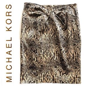 Michael Kors Snake Print Pencil Skirt